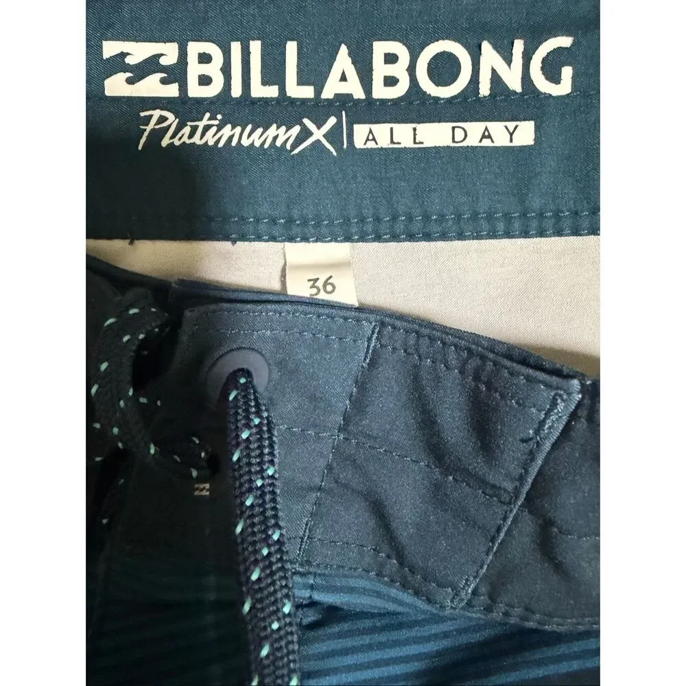 Billabong Platinum-X All Day Lightweight Cargo Board Shorts. Men's 36, MINT! 12”